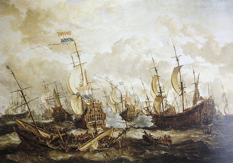 Abraham Storck Four Days Battle, 1-4 June 1666 oil painting picture